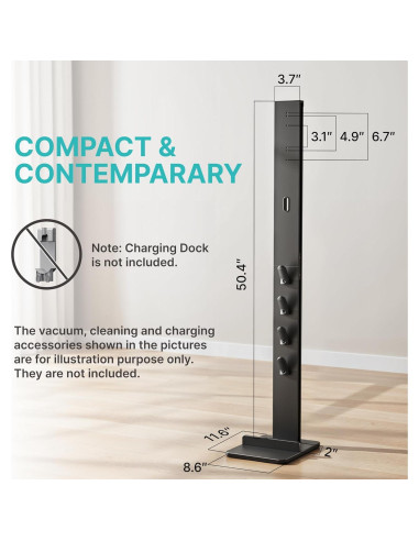 Soporte para Aspiradora PEGZONE con Ganchos, Compatible Dyson