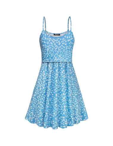 Vestido de Maternidad Floral Azul para Lactancia - Verano