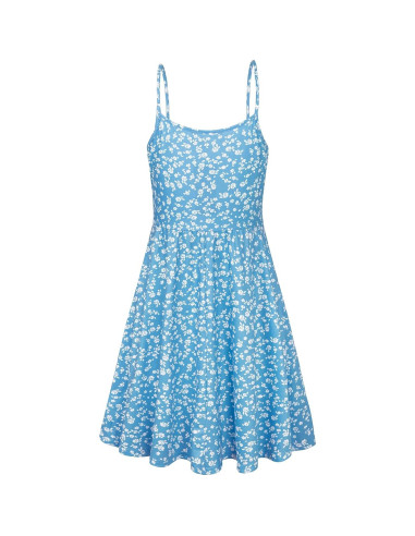 Vestido de Maternidad Floral Azul para Lactancia - Verano
