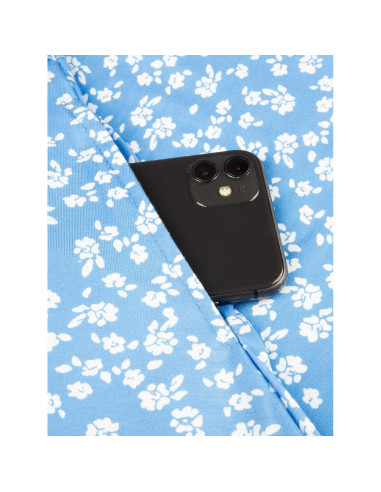 Vestido de Maternidad Floral Azul para Lactancia - Verano