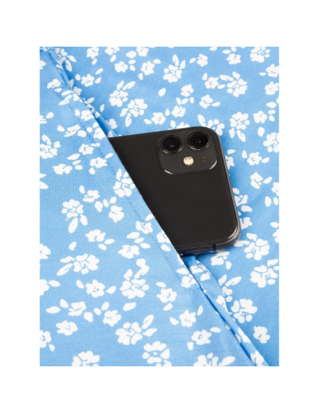 Vestido de Maternidad Floral Azul para Lactancia - Verano