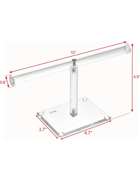 Soporte de exhibición de joyas MOOCA acrílico redondo 25.4x12.4cm Soporte de exhibición de joyas MOOCA acrílico redondo 25.4x12.4cm