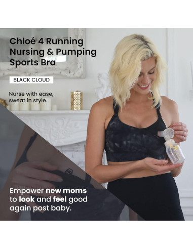 Sostenedor de Lactancia Deportivo Chloe 4 Running - Nube Negra