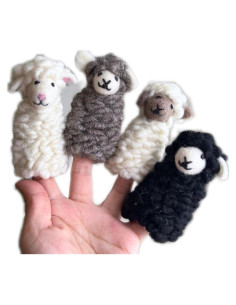 Títere de dedo de fieltro de lana de oveja Ganapati Crafts