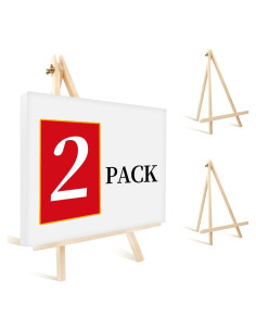 Paquete de 2 Caballetes de Madera HXSEMAYIG 35.5 cm Plegables