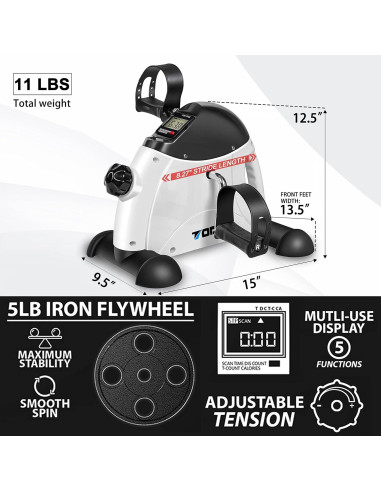 Mini Bicicleta de Ejercicio TODO Pedal Portátil con Monitor LCD