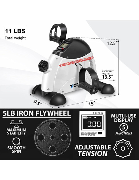 Mini Bicicleta de Ejercicio TODO Pedal Portátil con Monitor LCD