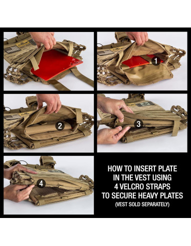 Placas de Peso Táctico AmStaff Fitness 7.7kg - Ergonomía 3D