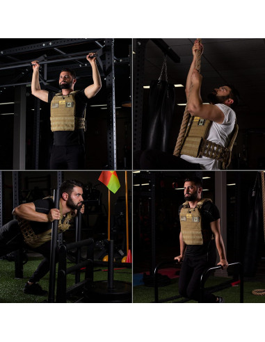 Placas de Peso Táctico AmStaff Fitness 7.7kg - Ergonomía 3D