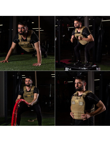 Placas de Peso Táctico AmStaff Fitness 7.7kg - Ergonomía 3D