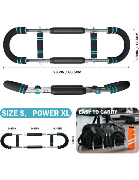 Entrenador de brazos Twister Qxeutm 1.5kg 3 niveles resistencia