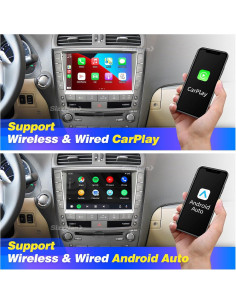 Estéreo de Coche Android 12 SizxNanv 9" Pantalla Táctil Carplay 2