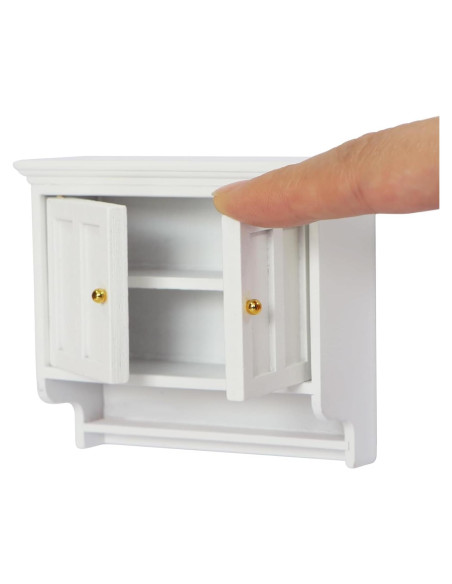 Estante de Cocina Miniatura iLAND 1:12 Blanco Country Moderno Estante de Cocina Miniatura iLAND 1:12 Blanco Country Moderno