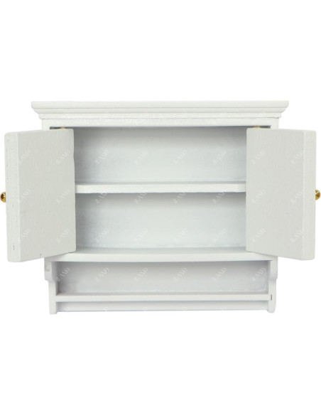 Estante de Cocina Miniatura iLAND 1:12 Blanco Country Moderno Estante de Cocina Miniatura iLAND 1:12 Blanco Country Moderno