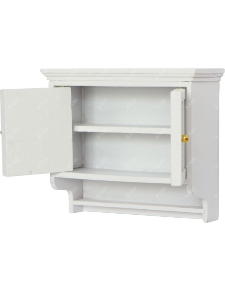 Estante de Cocina Miniatura iLAND 1:12 Blanco Country Moderno Estante de Cocina Miniatura iLAND 1:12 Blanco Country Moderno