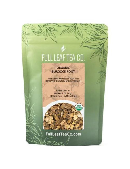 Té de raíz de bardana orgánica a granel 56.7g - Full Leaf Tea Co.