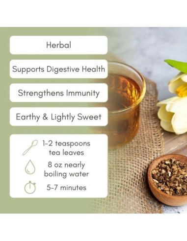 Té de raíz de bardana orgánica a granel 56.7g - Full Leaf Tea Co.