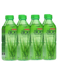 Bebida de Jugo de Aloe Vera Iberia Original 500 ml - Paquete de 8