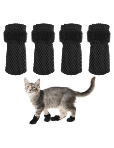 Cubiertas de Uñas para Gatos Ipetboom - 4 Piezas Negros