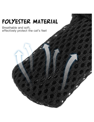 Cubiertas de Uñas para Gatos Ipetboom - 4 Piezas Negros
