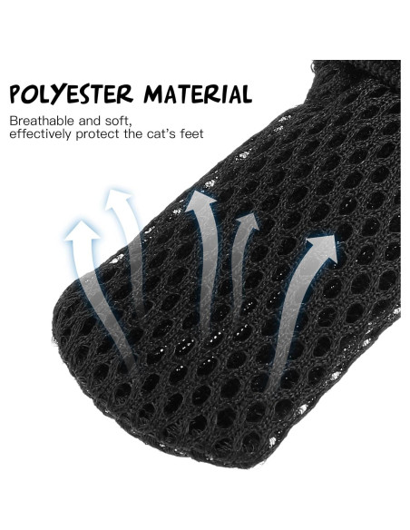 Cubiertas de Uñas para Gatos Ipetboom - 4 Piezas Negros