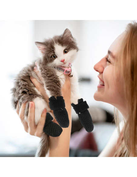 Cubiertas de Uñas para Gatos Ipetboom - 4 Piezas Negros