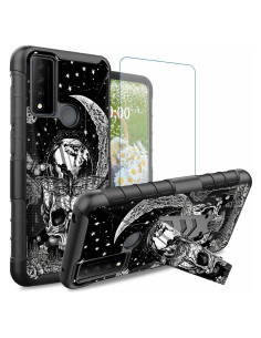 Funda Doble Capa Dikoer para TCL 30 V 5G con Protector