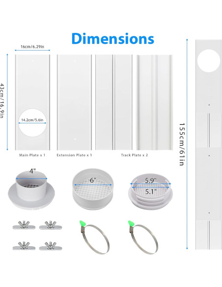 Kit de Ventilación para Ventana Linstock 61" con 3 Adaptadores