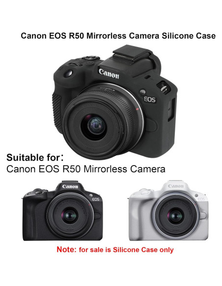 Funda de Silicona Suave Elonbo para Cámara Sin Espejo Canon EOS R50