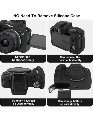 Funda de Silicona Suave Elonbo para Cámara Sin Espejo Canon EOS R50