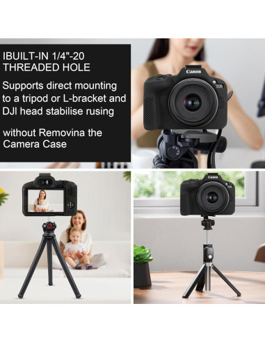 Funda de Silicona Suave Elonbo para Cámara Sin Espejo Canon EOS R50