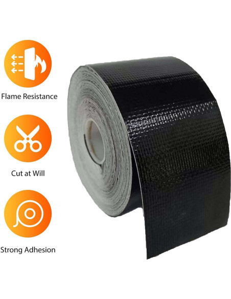 Cinta de Aislamiento Térmico Aluminio XINHAN 2in x 15m Negra Cinta de Aislamiento Térmico Aluminio XINHAN 2in x 15m Negra