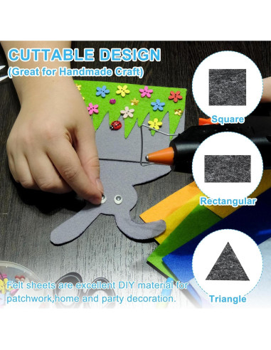 Almohadillas de Fieltro Gris Oscuro PATIKIL 4 Pcs 5 mm