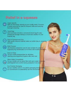 Pack de 2 Botellas Bidet Portátil TONELIFE 450ml Rosa+Azul 2