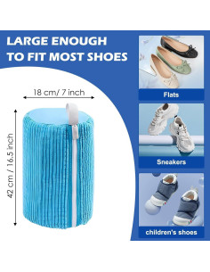 Bolsa de Lavado de Zapatos SODVOIMOS 2PCS Azul Reutilizable 2