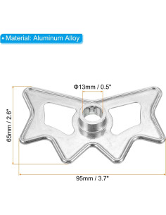 Cabezal de Puente de Billar PATIKIL de Aluminio Plateado 2
