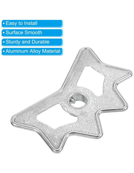Cabezal de Puente de Billar PATIKIL de Aluminio Plateado