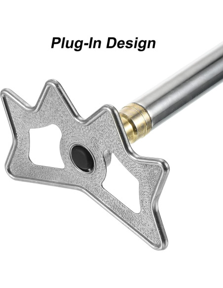 Cabezal de Puente de Billar PATIKIL de Aluminio Plateado