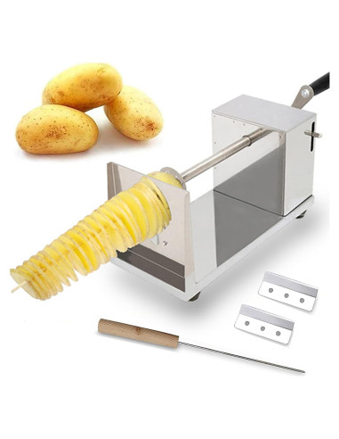 Cortador de Espiral de Papa AIDOIT Manual Acero Inoxidable