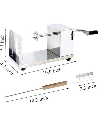 Cortador de Espiral de Papa AIDOIT Manual Acero Inoxidable