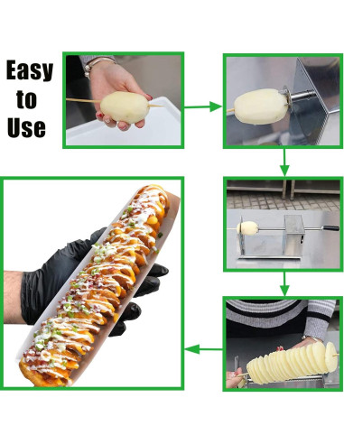 Cortador de Espiral de Papa AIDOIT Manual Acero Inoxidable