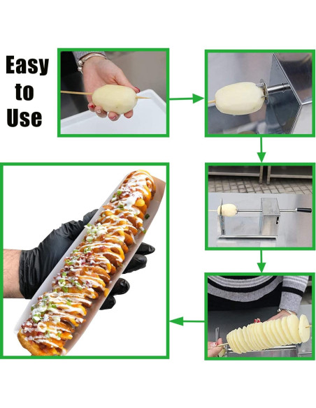 Cortador de Espiral de Papa AIDOIT Manual Acero Inoxidable