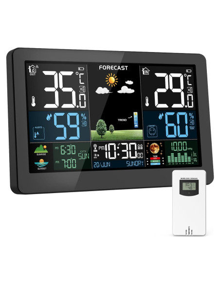 Estación Meteorológica Inalámbrica Brataste 7.5" LCD Color