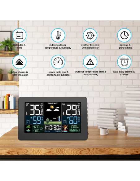 Estación Meteorológica Inalámbrica Brataste 7.5" LCD Color
