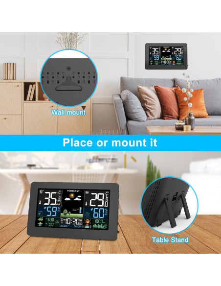 Estación Meteorológica Inalámbrica Brataste 7.5" LCD Color