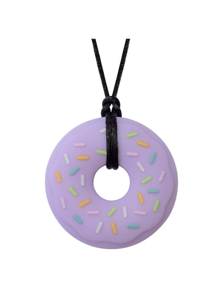 Collar Masticable Munchables Donut Morado - Sensorial 15x2.5cm