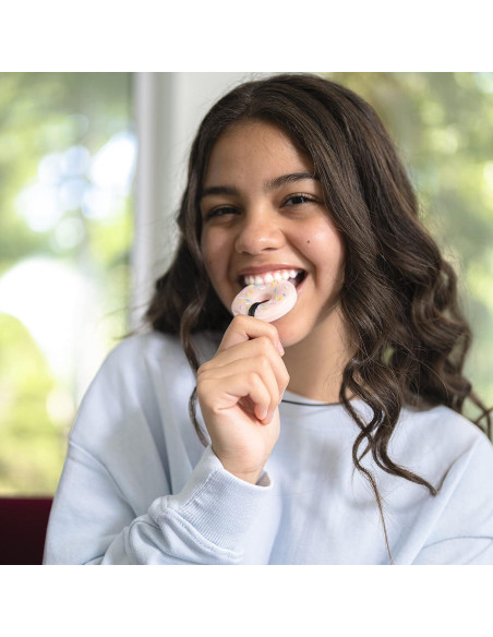 Collar Masticable Munchables Donut Morado - Sensorial 15x2.5cm