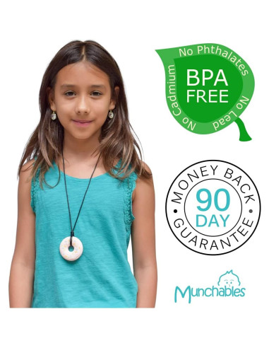 Collar Masticable Munchables Donut Morado - Sensorial 15x2.5cm