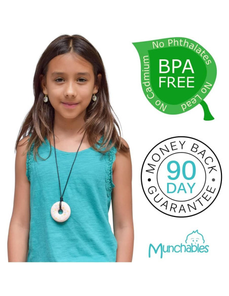 Collar Masticable Munchables Donut Morado - Sensorial 15x2.5cm