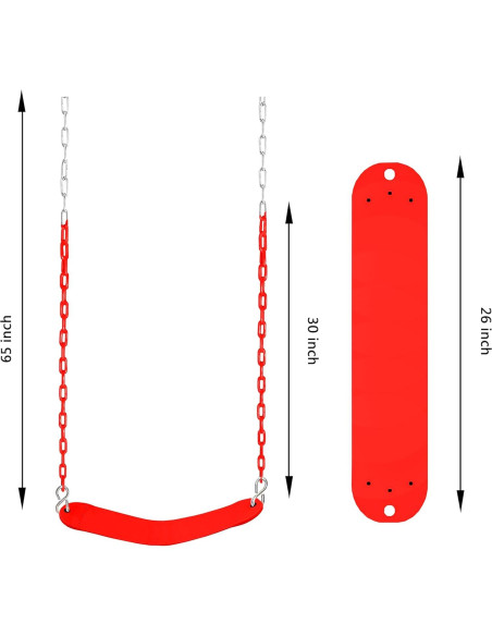 Asiento de Columpio Terapéutico NOSTIFY 68.6x14 cm Rojo